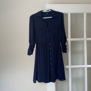 Navy Shirt Dress from Forever 21
